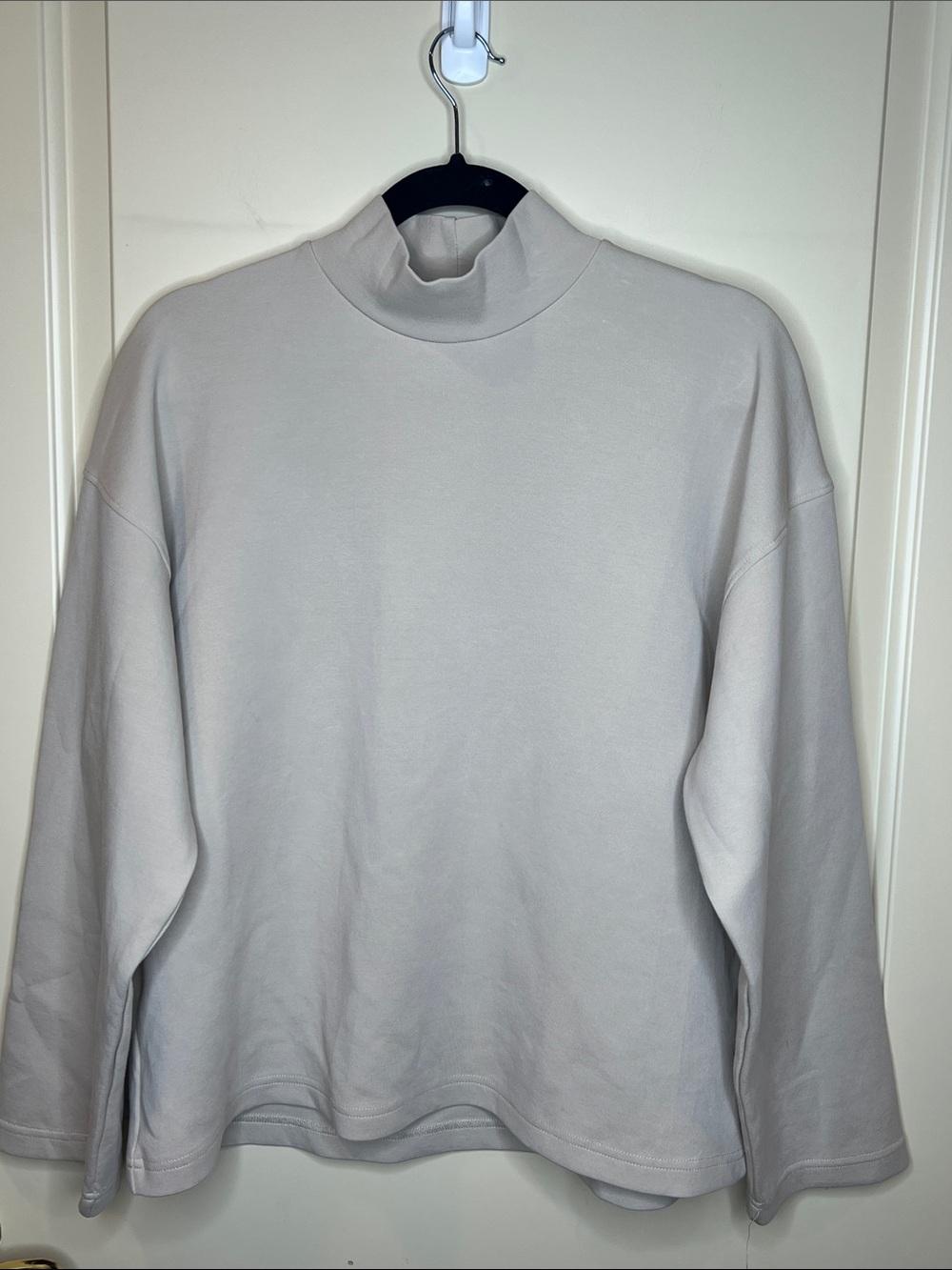 Womens Taupe Zara Mock Neck Sweater